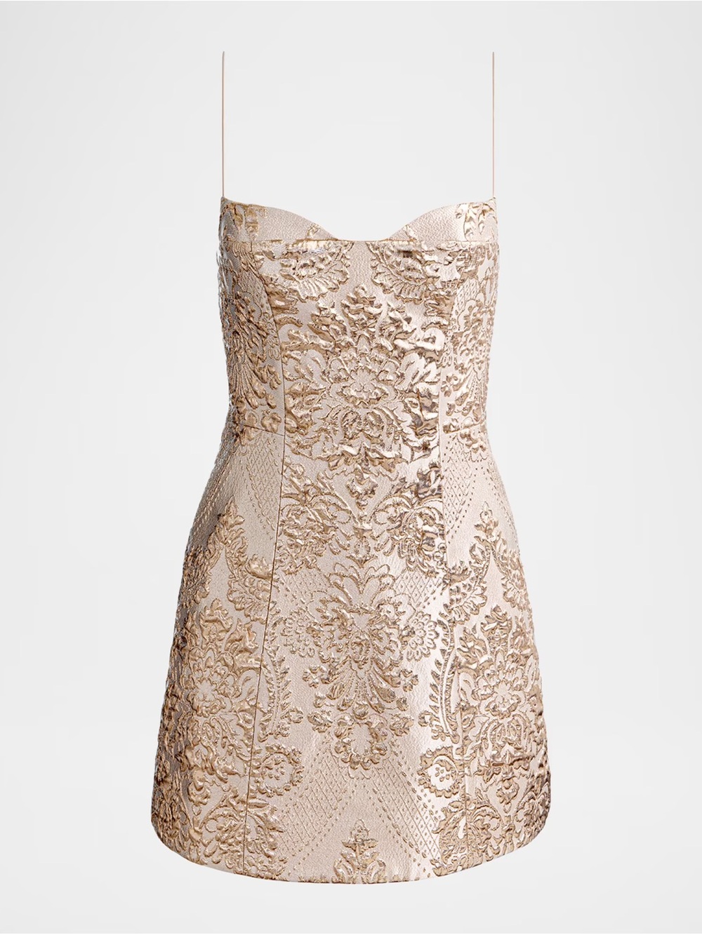 Alice + Olivia Hallie Peekaboo Metallic Mini Dress